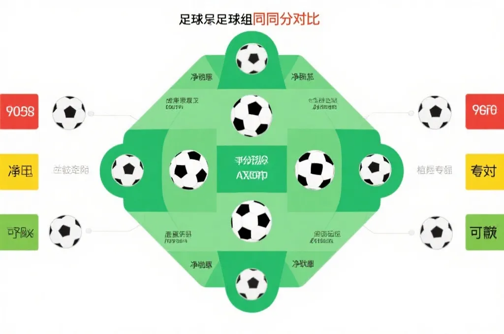 小组赛同分比较与净胜球示意图
